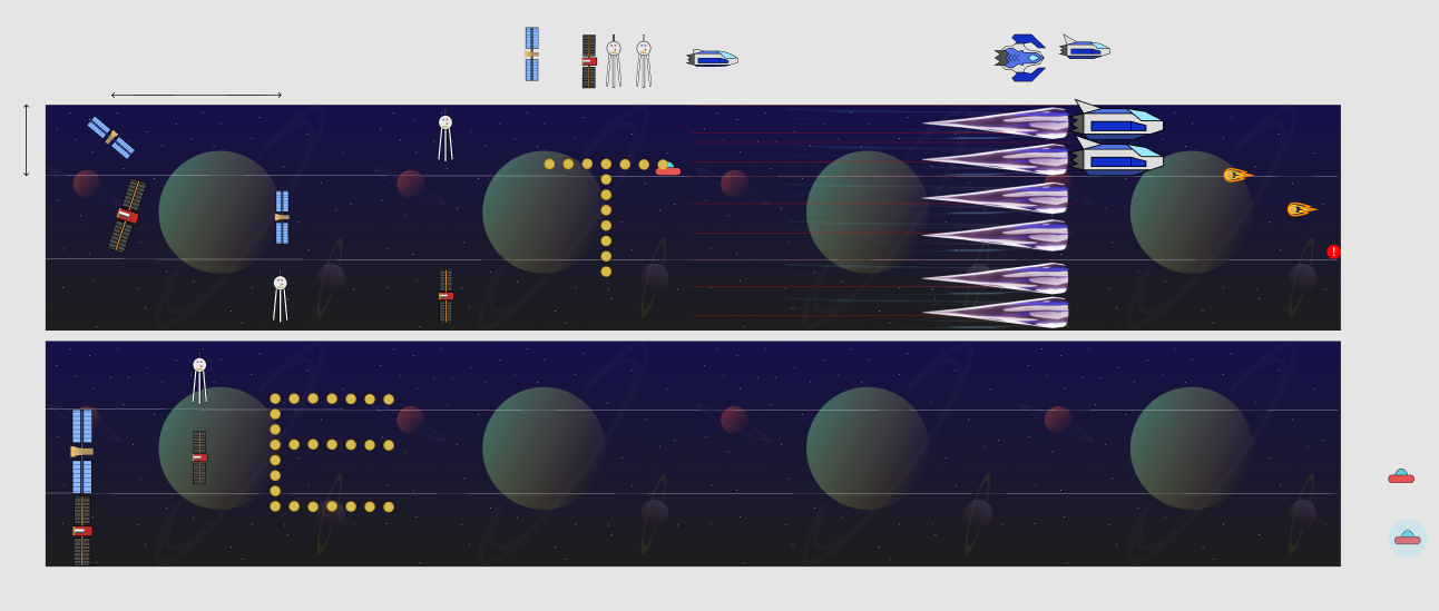 Figma board mapping obstacle layouts and letter-shaped movement patterns across the play area